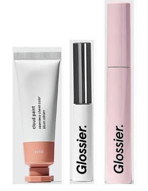 Glossier - The Makeup Set - Boy Brow BROWN Cloud Paint DUSK and Lash Slick