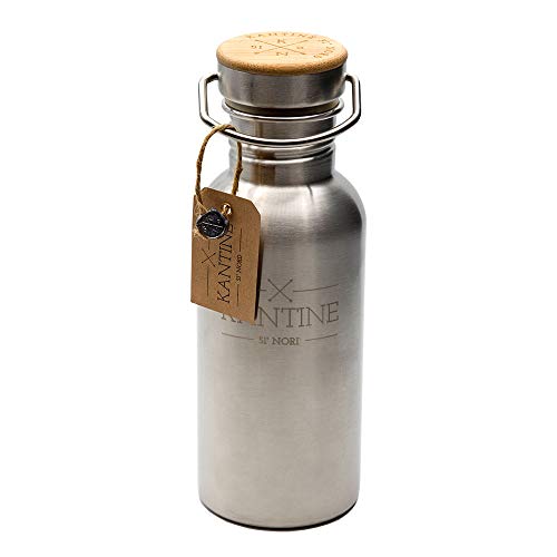 Kantine 51° Nord Trinkflasche Outdoor 500ml aus Edelstahl | 100% BPA-frei und nachhaltig | Gut für Kinder, Erwachsene und die Umwelt | Perfekter Begleiter für Kindergarten, Schule, Uni und Büro