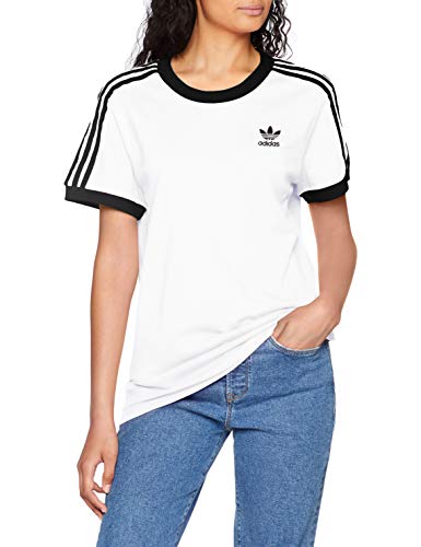 adidas Damen 3-Stripes T-Shirt, White, 36