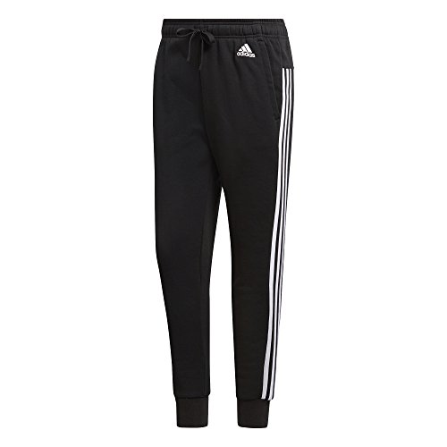 adidas Damen Essentials 3 Streifen Tapered Hose, schwarz (Black/White), M