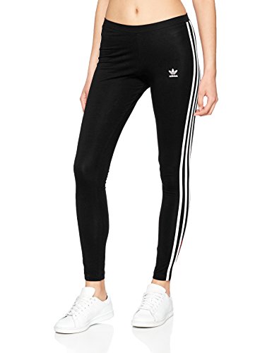 Adidas Damen Leggings 3 Streifen, Schwarz (Black), 34