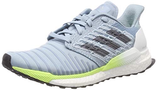 adidas Damen Solar Boost W Laufschuhe, Grau Ash Grey S18/Onix/Hi/Res Yellow, 40 2/3 EU