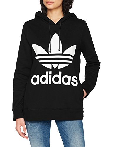 adidas Damen Trefoil Kapuzenpullover, schwarz (black), 36