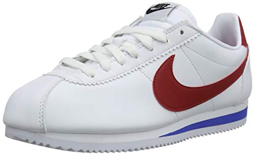 Nike Damen Classic Cortez Leather Laufschuhe, Weiß (White Red/Varsity Royal 103), 41 EU