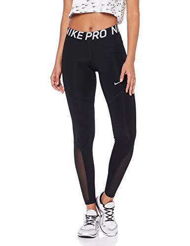 Nike Damen Pro Leggings, Black/White, S
