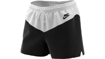 Nike Damen W NSW HRTG WVN Shorts, Black/White, M