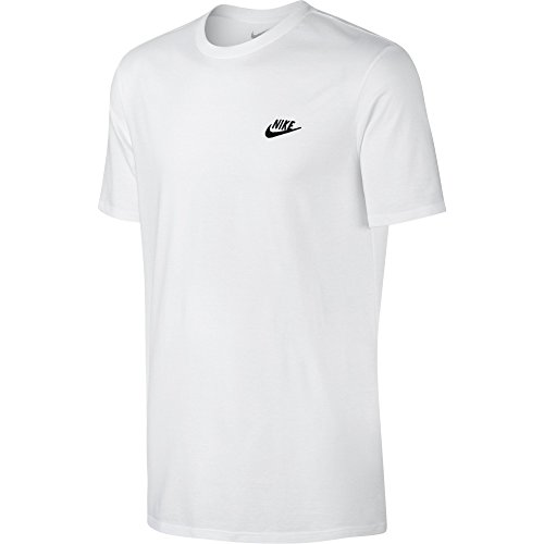 Nike Herren Club Embroidered Futura T-Shirt, weiß (White/Black), XL