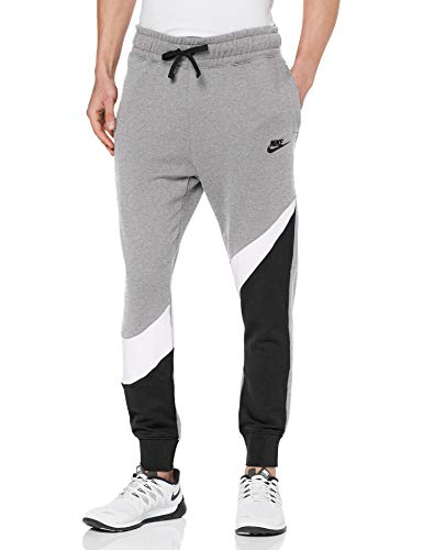 Nike Herren M NSW HBR FT STMT Pants, Black/White/Dk Grey Heather/Bl, S