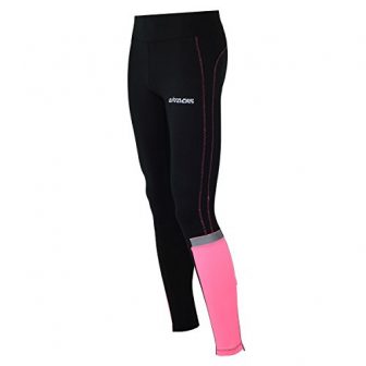 Airtracks Damen Thermo FUNKTIONS Laufhose/Running Tight/Thermohose/Reflektoren - LANG - S - pink