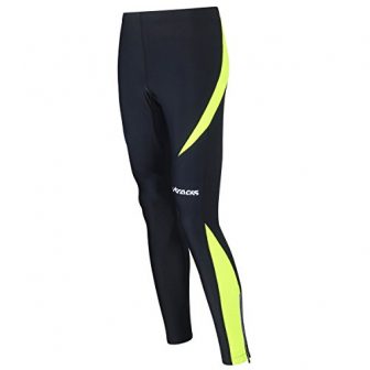 Airtracks Funktions Laufhose Lang Pro/Running Tight/Kompression/Reflektoren - schwarz-neon - S - Damen