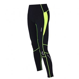 Airtracks Thermo FUNKTIONS Laufhose PRO-T/Running Tight/Thermohose/Reflektoren - LANG - schwarz-neon - XL