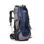 Alando wasserdichter Rucksack Wanderrucksack Trekkingrucksack Reiserucksack Tourenrucksack Outdoor Sportrucksack + Regenschutzhülle für Damen und Herren mit der großen Kapazität (Blau,...