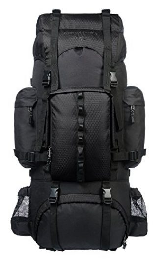 AmazonBasics - Backpacker Rucksack, 65 L, Schwarz