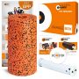 blackroll-orange Booster-Set PRO inkl. Faszienrolle Pro, Booster Booklet, Übungs-Booklet zur Faszienmassage mit Vibration und optionale kostenlose App