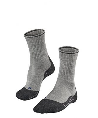 FALKE Damen Wandersocken TK2 Wool Silk, Schurwollmischung, 1 Paar, Grau (Light Grey...