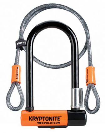 Kryptonite Evolution Mini-7 mit KFlex (120cm) Fahrradschloss, Orange, 120 cm