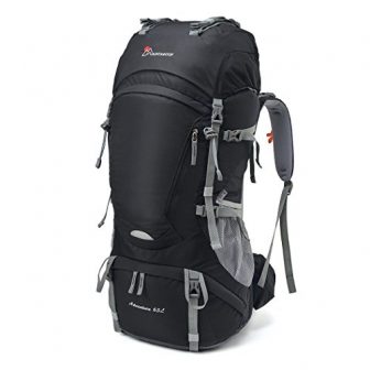 MOUNTAINTOP 55L/65+5L Backpacker Rucksack Wanderrucksäcke für Camping, Wandern, Bergsteigen, Reisen mit Regenhülle