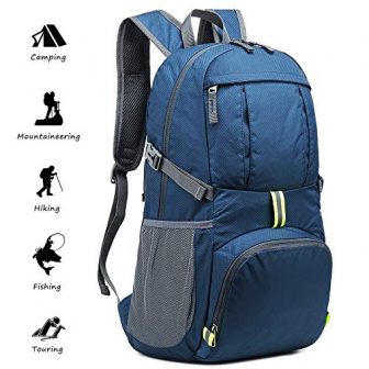 Netspower Backpacker Rucksack, Leichte Packable Trekkingrucksäcke Casual Reiserucksäck Multifunktions Fahrradrucksäck Wasserdichter Rucksäck...