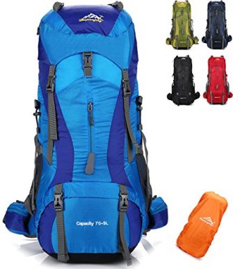 onyorhan 70L+5L Reiserucksack Trekkingrucksack Wanderrucksack Camping Kletterrucksack Bergsteigen Rucksack Backpacker Rucksack