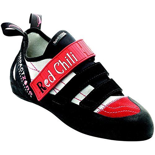 Red Chili Unisex - Erwachsene Spirit Velcro Impact Zone 3 Kletterschuhe, White-Red (079), 38.5